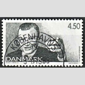 FRIM�RKER DANMARK | 1999 - AFA 1213 - Dansk revy - 4,50 Kr. gr�n - Pragt Stemplet