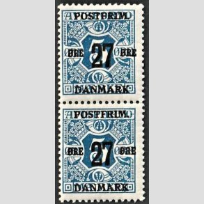 FRIMRKER DANMARK | 1918 - AFA 86 - 27 re/5 re bl provisorier i par - Postfrisk