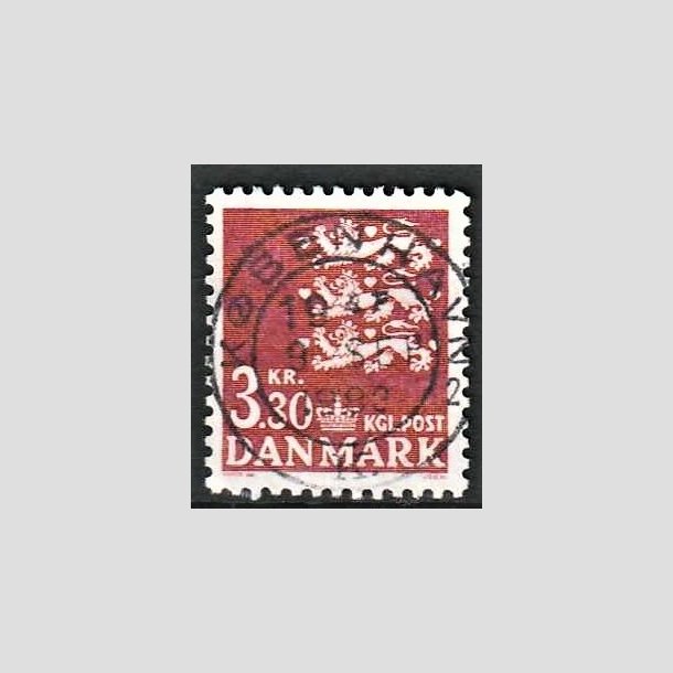 FRIMRKER DANMARK | 1981 - AFA 722 - Rigsvben 3,30 Kr. rdbrun - Lux Stemplet