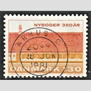 FRIM�RKER DANMARK | 1981 - AFA 725 - Nyboder 350 �r - 1,30 Kr. flerfarvet - Pragt Stemplet �rhus C