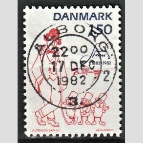 FRIM�RKER DANMARK | 1982 - AFA 761 - Storm P. - 1,50 Kr. r�d/bl� - Pragt Stemplet