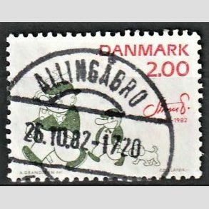 FRIM�RKER DANMARK | 1982 - AFA 762 - Storm P. - 2,00 Kr. r�d/gr�n - Pragt Stemplet 