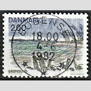 FRIM�RKER DANMARK | 1981 - AFA 733 - Sj�lland og �er - 200 �re flerfarvet - Pragt Stemplet Bogense