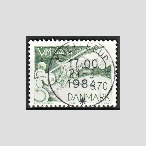 FRIMRKER DANMARK | 1984 - AFA 797 - WM i billard - 3,70 Kr. grn - Pragt Stemplet Kjellerup