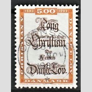 FRIM�RKER DANMARK | 1983 - AFA 781 - Danske Lov 300 �r. - 5,00 Kr. flerfarvet - Pragt Stemplet Odense C