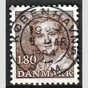 FRIMRKER DANMARK | 1982 - AFA 750 - Dronning Margrethe - 1,80 Kr. brun - Pragt Stemplet 