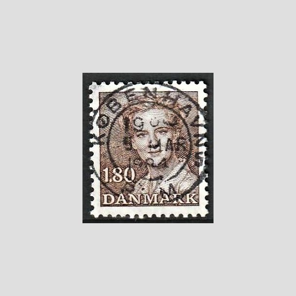 FRIMRKER DANMARK | 1982 - AFA 750 - Dronning Margrethe - 1,80 Kr. brun - Pragt Stemplet 