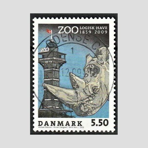 FRIMRKER DANMARK | 2009 - AFA 1578 - Zoologisk Have - 5,50 Kr. flerfarvet - Lux Stemplet Odense C