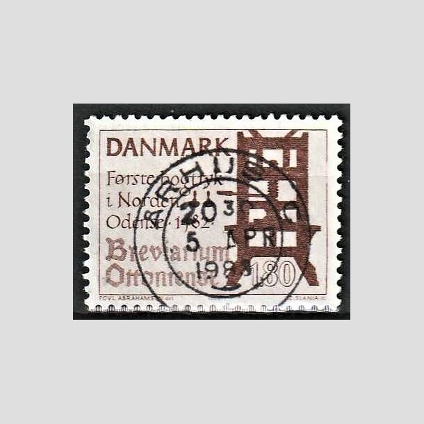 FRIMRKER DANMARK | 1982 - AFA 760 - Bogtryk 500 r. - 1,80 Kr. brun - Lux Stemplet rhus C