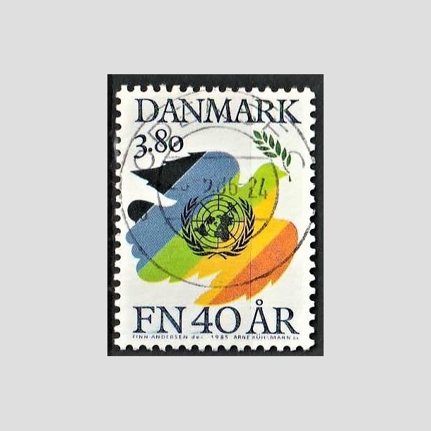 FRIMRKER DANMARK | 1985 - AFA 841 - FN 40 r - 3,80 Kr. flerfarvet - Lux Stemplet