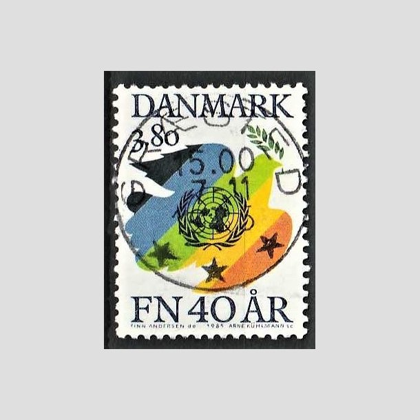 FRIMRKER DANMARK | 1985 - AFA 841 - FN 40 r - 3,80 Kr. flerfarvet - Lux Stemplet Grsted