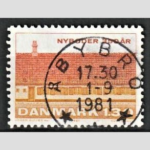 FRIM�RKER DANMARK | 1981 - AFA 725 - Nyboder 350 �r - 1,30 Kr. flerfarvet - Pragt Stemplet �bybro