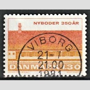 FRIM�RKER DANMARK | 1981 - AFA 725 - Nyboder 350 �r - 1,30 Kr. flerfarvet - Pragt Stemplet Viborg
