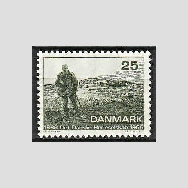 FRIMRKER DANMARK | 1966 - AFA 443 - Det danske Hedeselskab 100 r. - 25 re mrkgrn - Postfrisk