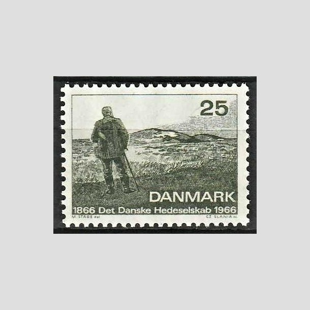 FRIMRKER DANMARK | 1966 - AFA 443F - Det danske Hedeselskab 100 r. - 25 re mrkgrn - Postfrisk