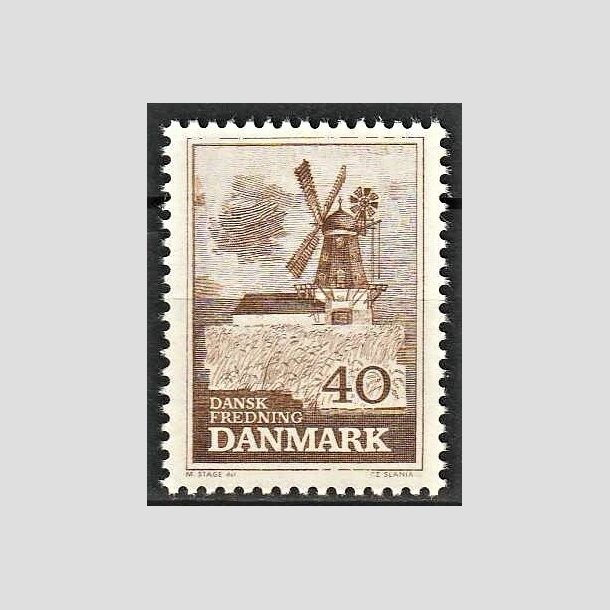 FRIMRKER DANMARK | 1965 - AFA 440 - Fredningsserie. Bog Mlle - 40 re brun - Postfrisk