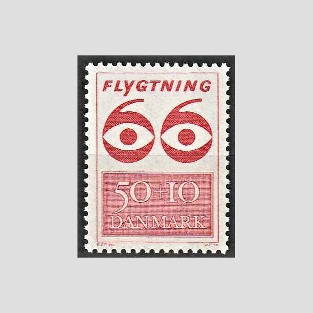 FRIMRKER DANMARK | 1966 - AFA 449F - Flygtning 1966 - 50 + 10 re rd - Postfrisk