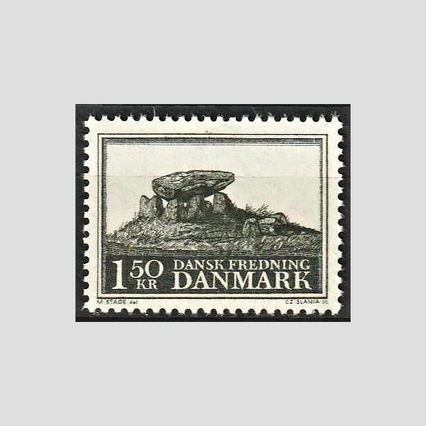 FRIMRKER DANMARK | 1966 - AFA 451 - Fredningsserie. Jysk kmpehj. - 1,50 kr. mrkgrn - Postfrisk