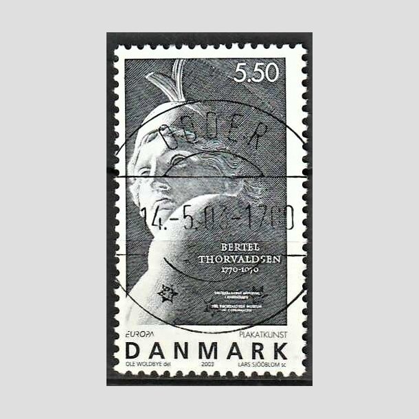 FRIMRKER DANMARK | 2003 - AFA 1351 - Europamrker Plakatkunst - 5,50 Kr. stlgr - Pragt Stemplet Odder