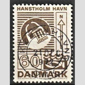 FRIM�RKER DANMARK | 1972 - AFA 535 - Trafiktekniske anl�g - 60 �re brun - Pragt Stemplet