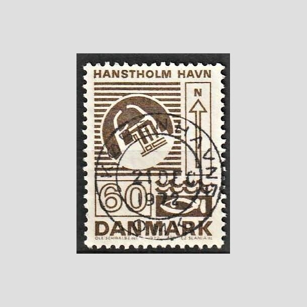 FRIMRKER DANMARK | 1972 - AFA 535 - Trafiktekniske anlg - 60 re brun - Pragt Stemplet