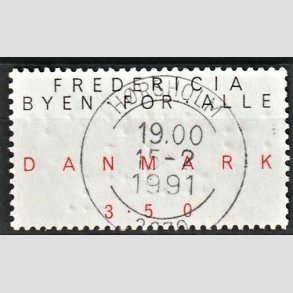 FRIMRKER DANMARK | 1990 - AFA 979 - Byen for alle - 3,50 Kr. sort/rd - Lux Stemplet Hrsholm