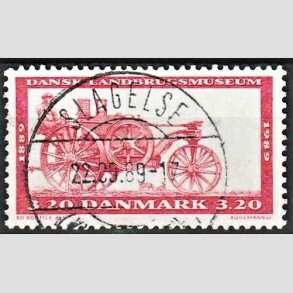 FRIM�RKER DANMARK | 1989 - AFA 942 - Dansk Landbrugsmuseum 100 �r - 3,20 Kr. r�dbrun - Pragt Stemplet Slagelse
