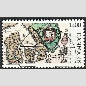 FRIMRKER DANMARK | 2009 - AFA 1588 - Gamle Danmarkskort - 18,00 Kr. flerfarvet - Lux Stemplet Odder