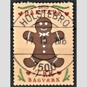 FRIM�RKER DANMARK | 2015 - AFA 1835 - Bagv�rk - 7,00 Kr. kagemand - Pragt Stemplet Holstebro