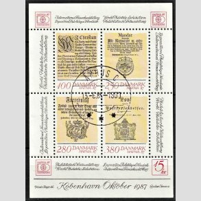 FRIM�RKER DANMARK | 1985 - AFA 827 - Hafniablok I Miniark - Lux Stemplet �rhus C