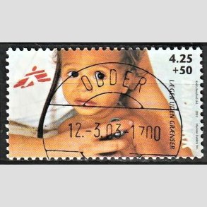 FRIMRKER DANMARK | 2003 - AFA 1349 - Lger uden grnser - 4,25 Kr. + 50 re - Pragt Stemplet Odder