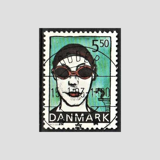 FRIMRKER DANMARK | 2002 - AFA 1343 - Sport og ungdom - 5,50 Kr. Svmning - Lux Stemplet Odder