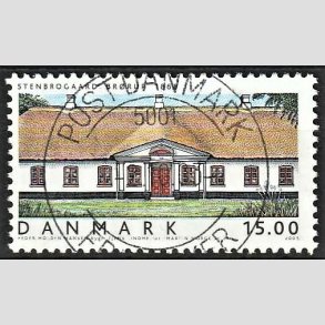 FRIM�RKER DANMARK | 2003 - AFA 1360 - Danske boliger II. - 15,00 Kr. Stenbrog�rd - Pragt Stemplet