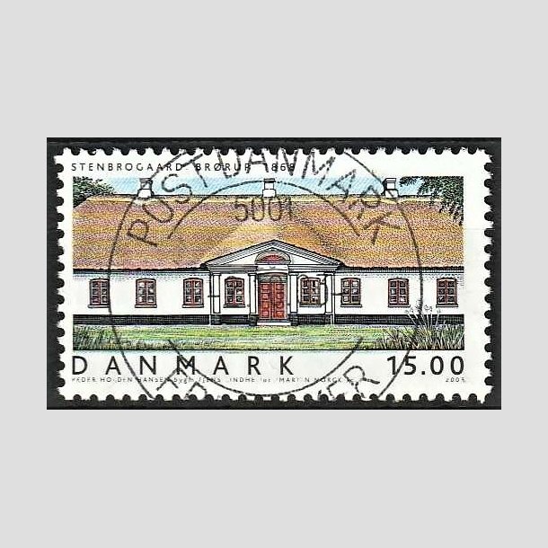 FRIMRKER DANMARK | 2003 - AFA 1360 - Danske boliger II. - 15,00 Kr. Stenbrogrd - Pragt Stemplet