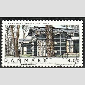 FRIM�RKER DANMARK | 2002 - AFA 1332 - Danske boliger I. - 4,00 Kr. Dianas Have - Pragt Stemplet Odder