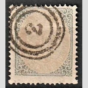 FRIM�RKER DANMARK | 1875 - AFA 26y omv. ramme - 12 �re gr�/violet - Stemplet