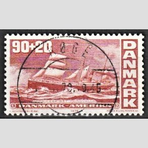 FRIMRKER DANMARK | 1976 - AFA 608 - Amerikanske uafhngighedserklring - 90 + 20 re rd - Pragt Stemplet Kge