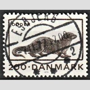 FRIM�RKER DANMARK | 1975 - AFA 604 - Truede dyr - 200 �re brun - Pragt Stemplet Esbjerg