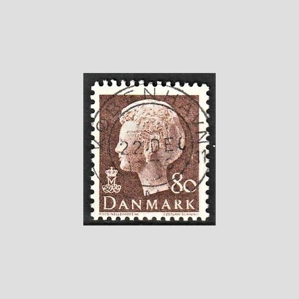 FRIMRKER DANMARK | 1976 - AFA 618 - Dronning Margrethe - 80 re brun - Pragt Stemplet Kbenhavn