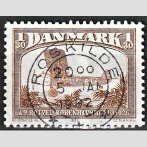 FRIM�RKER DANMARK | 1981 - AFA 738 - Flyvning - 1,30 Kr. brun - Pragt Stemplet Roskilde