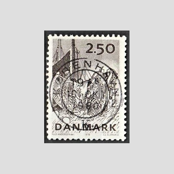 FRIMRKER DANMARK | 1978 - AFA 667 - Dansk fiskeri - 2,50 Kr. brun - Pragt Stemplet Kbenhavn