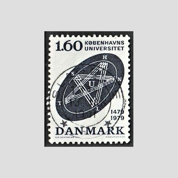 FRIMRKER DANMARK | 1979 - AFA 674 - Kbenhavns Universitet 500 r - 1,60 Kr. bl - Lux Stemplet