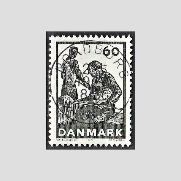 FRIMRKER DANMARK | 1976 - AFA 627 - Dansk glasproduktion - 60 re grsort - Pragt Stemplet Nordborg