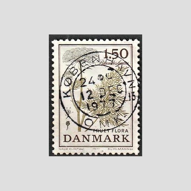 FRIMRKER DANMARK | 1977 - AFA 650 - Truet flora - 1,50 Kr. lysgrn/brun - Pragt Stemplet Kbenhavn