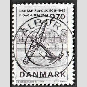 FRIM�RKER DANMARK | 1984 - AFA 805 - Normandiets invation danske skibe - 2,70 Kr. brun - Pragt Stemplet