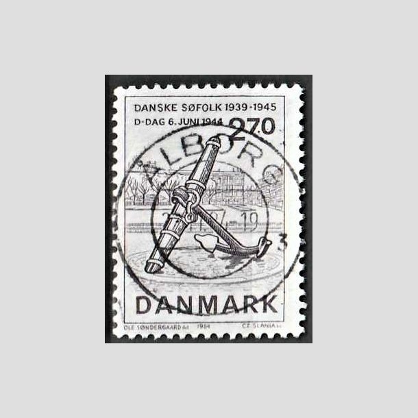 FRIMRKER DANMARK | 1984 - AFA 805 - Normandiets invation danske skibe - 2,70 Kr. brun - Pragt Stemplet