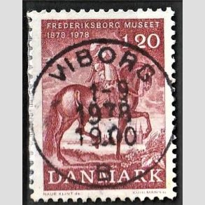 FRIM�RKER DANMARK | 1978 - AFA 656 - Frederiksborgmuseet 100 �r - 1,20 Kr. r�d - Pragt Stemplet Viborg