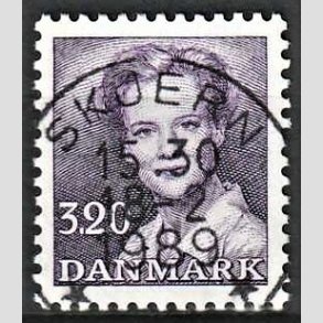 FRIMRKER DANMARK | 1988 - AFA 896 - Dronning Margrethe - 3,20 Kr. violet - Pragt Stemplet Skjern