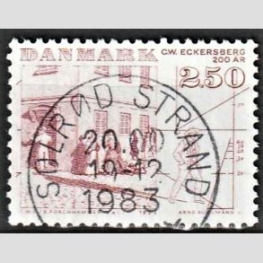 FRIM�RKER DANMARK | 1983 - AFA 788 - C.W Eckersberg - 2,50 Kr. r�d - Pragt Stemplet 