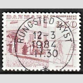 FRIM�RKER DANMARK | 1983 - AFA 788 - C.W Eckersberg - 2,50 Kr. r�d - Pragt Stemplet 